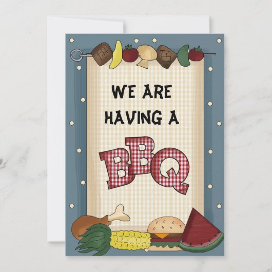 Wir haben eine Einladung zur GRILLEN (Vorderseite)