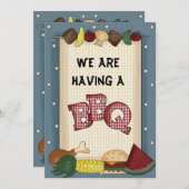 Wir haben eine Einladung zur GRILLEN (Vorne/Hinten)