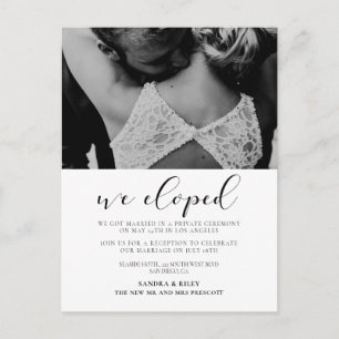 Wir haben eine elegante Design-Hochzeitsankündigun Postkarte
