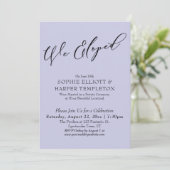 Wir haben eine elegante, einfache Lavendel-Feier v Einladung (Stehend Vorderseite)