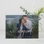 Wir haben eine elegante Hochzeit des Fotos ausgeru Ankündigung (Stehend Vorderseite)