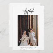 Wir haben eine elegante Hochzeitskarte eingerichte Einladung (Vorne/Hinten)