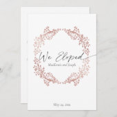 Wir haben eine elegante Rose Gold Hochzeit Ankündi Ankündigung (Vorne/Hinten)