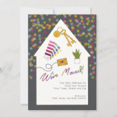 Wir haben eine farbenfrohe Änderung der Adresskart Einladung (Vorderseite)