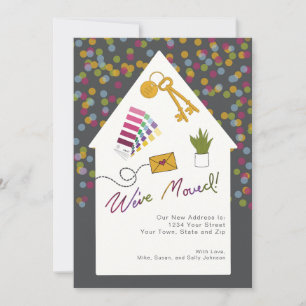 Wir haben eine farbenfrohe Änderung der Adresskart Einladung