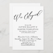 Wir haben eine Hübsche, einfache Schwarz-weiße Fei Einladung (Vorne/Hinten)