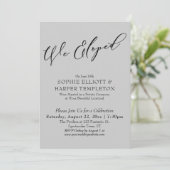 Wir haben eine Hübsche, elegante schlichte Gray-Fe Einladung (Stehend Vorderseite)