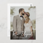 Wir haben eine kalligraphische Hochzeitsankündigun Postkarte (Vorne/Hinten)