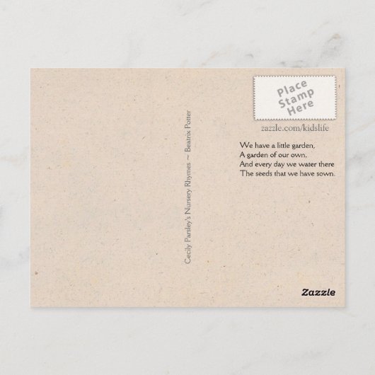 Wir haben eine kleine Guinea Schweine Song Postkarte (Rückseite)