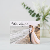 Wir haben eine moderne minimalistische 2-Foto-Ankü Postkarte (Stehend Vorderseite)