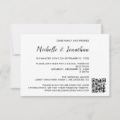 Wir haben eine moderne minimalistische Foto QR Cod (Rückseite)