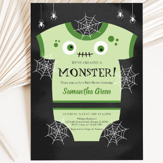 Wir haben eine Monster-Baby-Party erstellt Einladung