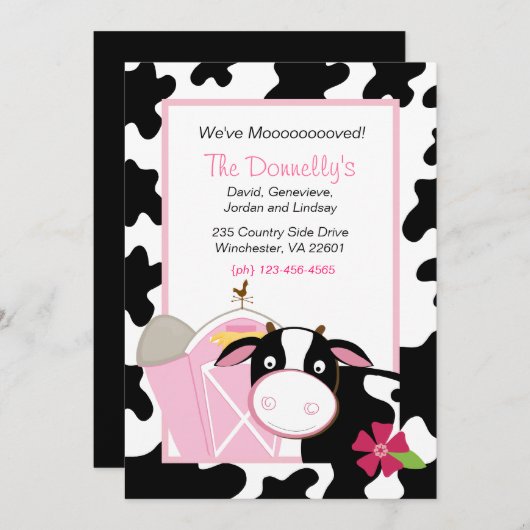 Wir haben eine moooooooooooooooooooved Kuh Moving Ankündigung (Vorne/Hinten)