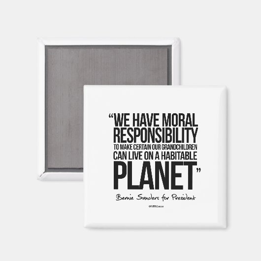 Wir haben eine moralische Verantwortung Magnet (Vorderseite/Rückseite)