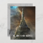 Wir haben eine neue Adresse - Einladung zur Postka (Vorne/Hinten)