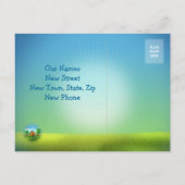 Wir haben eine neue Adresse - Einladung zur Postka (Rückseite)