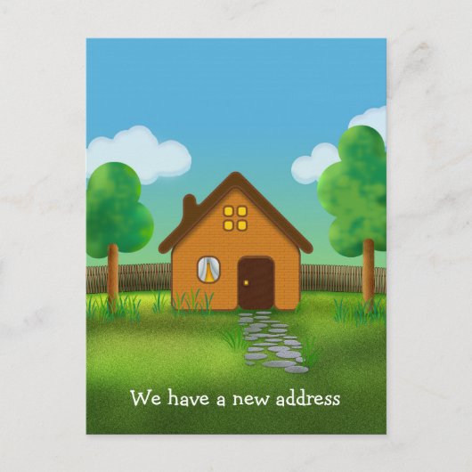 Wir haben eine neue Adresse - Einladung zur Postka (Vorderseite)