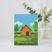 Wir haben eine neue Adresse - Einladung zur Postka (Stehend Vorderseite)