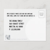 Wir haben eine neue Adresse | Funny Ankündigungspostkarte (Rückseite)