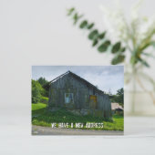 Wir haben eine neue Adresse | Funny Ankündigungspostkarte (Stehend Vorderseite)