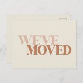 Wir haben eine neue Adresse geschickt Elegant Terr Postkarte (Vorne/Hinten)