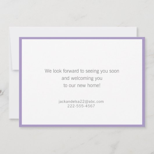 Wir haben eine neue Adresse Mitteilungskarte (Rückseite)