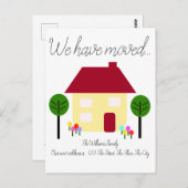 Wir haben eine neue Adresse Postkarte (Vorne/Hinten)