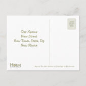 Wir haben eine neue Adresse - Postkarte - Vorlage (Rückseite)