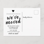 Wir haben eine neue Adressenänderung Niedlich rust Ankündigungspostkarte (Rückseite)