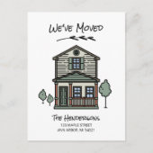 Wir haben eine neue Ankündigung über Zuhause-Movin Postkarte (Vorderseite)