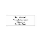 Wir haben eine neue Rücksendeadresse Permastempel (Design)