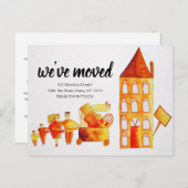 Wir haben eine neue Zuhause-Adresänderung vorgenom Ankündigungspostkarte (Vorne/Hinten)