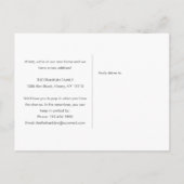 Wir haben eine neue Zuhause-Adresänderung vorgenom Ankündigungspostkarte (Rückseite)