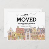 Wir haben eine neue Zuhause-Adresse übertragen Ankündigungspostkarte (Vorne/Hinten)
