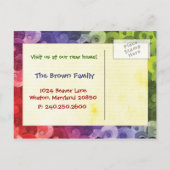 Wir haben eine neue Zuhause Ankündigung Postkarte (Rückseite)