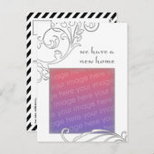 wir haben eine neue Zuhause : weiß geblüht Ankündigungspostkarte (Vorne/Hinten)