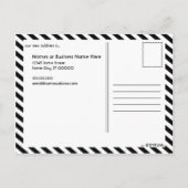 wir haben eine neue Zuhause : weiß geblüht Ankündigungspostkarte (Rückseite)