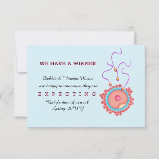 Wir haben eine Pregnancy-Ankündigung des Gewinners Ankündigung (Vorderseite)