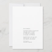 Wir haben eine stilvolle, moderne Minimalistische Ankündigung (Rückseite)