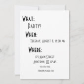 Wir haben eine wütende alte Zeit! (Wütender Einladung (Rückseite)