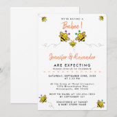 Wir haben einen Babee! Paar Babydusche Einladung (Vorne/Hinten)