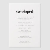 Wir haben einen einfachen Chic Pergament Einladungen (Vorderseite)