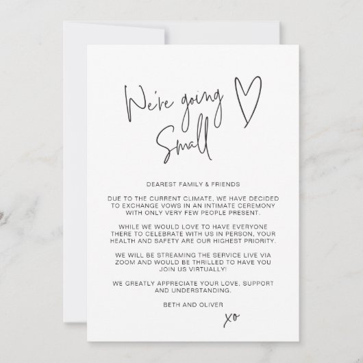 Wir haben einen kleinen, heruntergekommenen Script Ankündigung (Vorderseite)