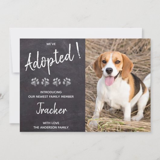 Wir haben einen neuen Hund für Haustiere Adoptiert Einladung (Vorderseite)