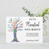 Wir haben einen neuen Stammbaum gepflanzt Ankündigung (Stehend Vorderseite)