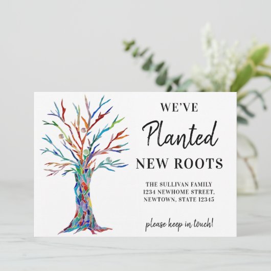 Wir haben einen neuen Stammbaum gepflanzt Ankündigung (Stehend Vorderseite)