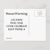 WIR HABEN EINFACH EINEN AUFENTHALT FÜR DIE BEWEGUN EINLADUNGSPOSTKARTE (Rückseite)