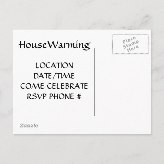 WIR HABEN EINFACH EINEN AUFENTHALT FÜR DIE BEWEGUN EINLADUNGSPOSTKARTE (Rückseite)