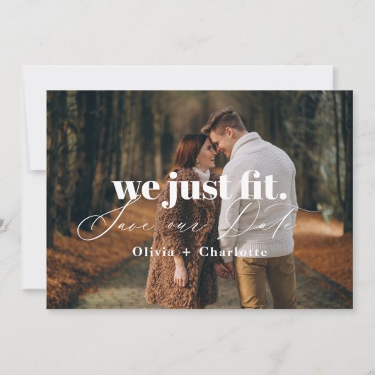 Wir haben einfach Spaß Minimal Gerettet unser Date Save The Date (Vorderseite)