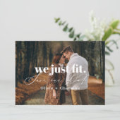 Wir haben einfach Spaß Minimal Gerettet unser Date Save The Date (Stehend Vorderseite)